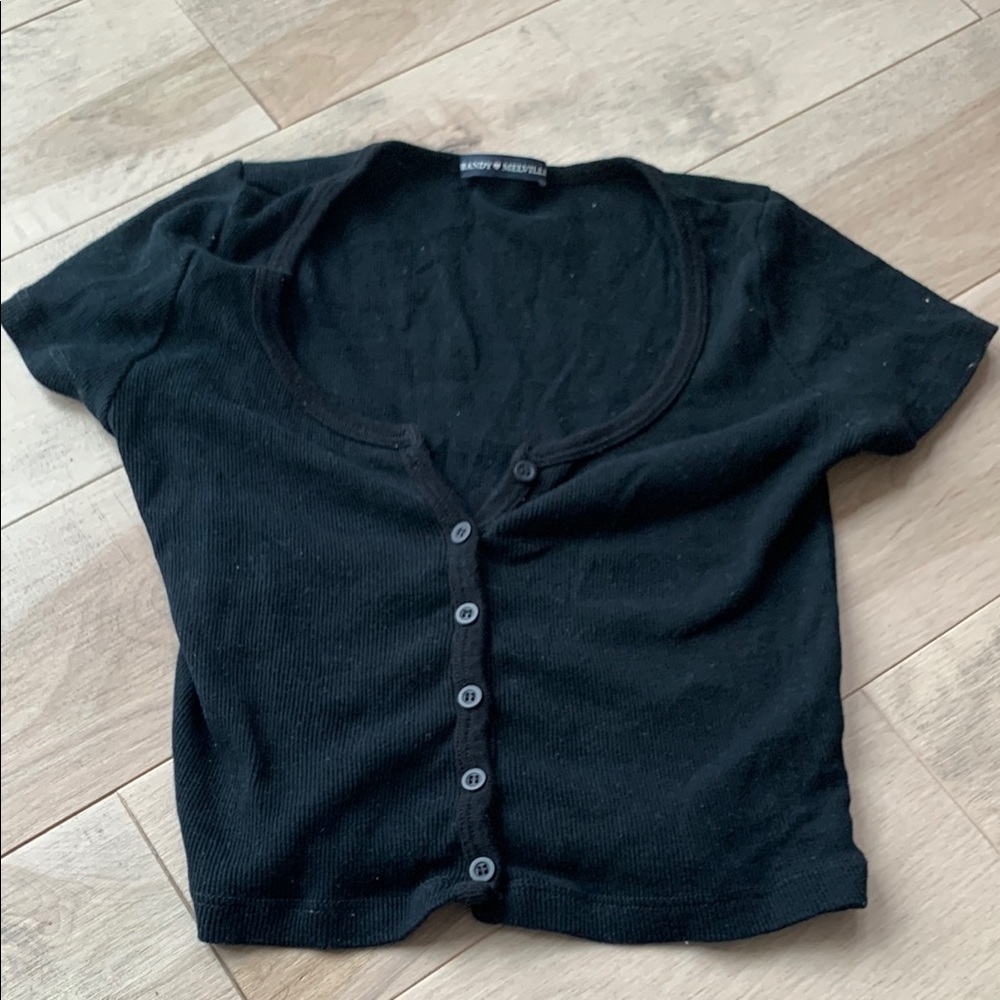 Brandy Melville Black Button-Up Cardigan